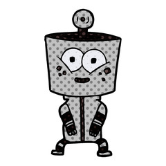 happy cartoon robot