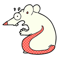 cartoon frightened mouse