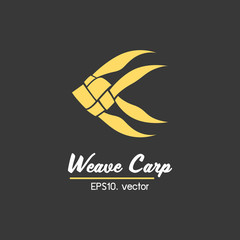 Thai Weave Fish logo vector