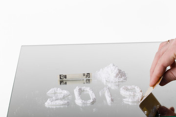 Conceptual photo of the powder like a drug