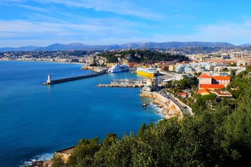 Naklejka na ściany i meble Panoramic view of Nice, France