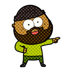 cartoon bearded man