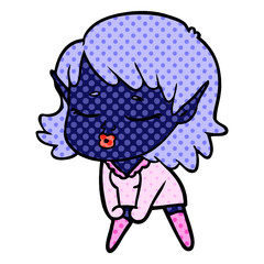 pretty cartoon elf girl