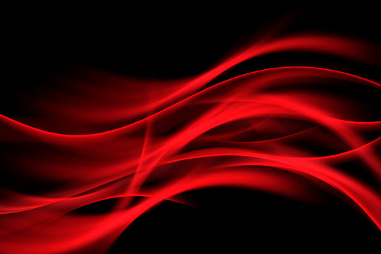 Abstract Red Shiny Background Glowing Waves Design © SidorArt
