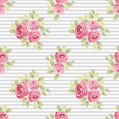 Cute vintage seamless shabby chic floral patterns for your decoration
