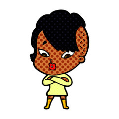 cartoon surprised girl