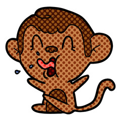 crazy cartoon monkey