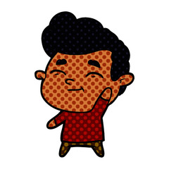 happy cartoon man