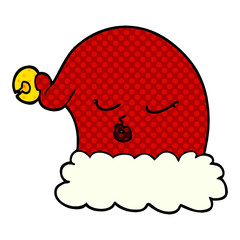 cartoon christmas santa hat