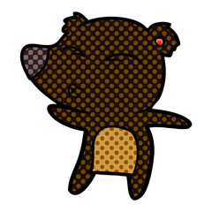 cartoon whistling bear