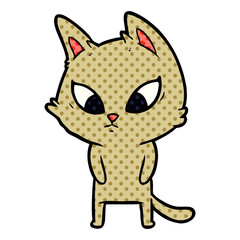 confused cartoon cat