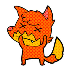 cartoon dead fox