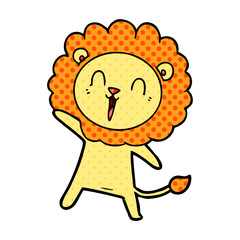 laughing lion cartoon