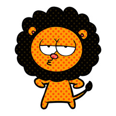 cartoon bored lion