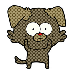 nervous dog cartoon