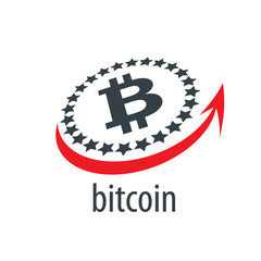 Obraz premium icon vector bitcoin
