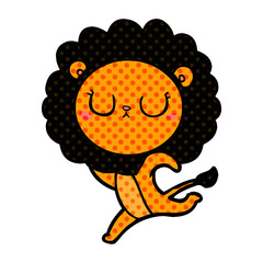 cartoon running lion