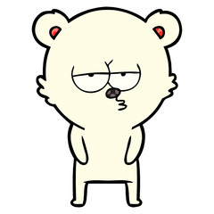 bored polar bear cartoon