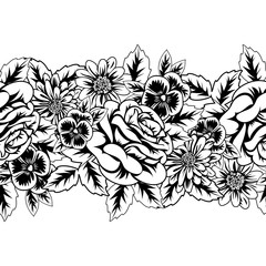 seamless monochrome pattern