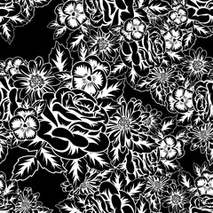 seamless monochrome pattern