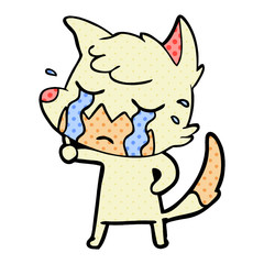 crying fox cartoon