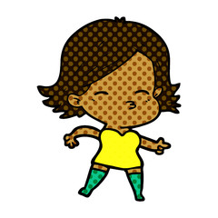 cartoon woman pointing