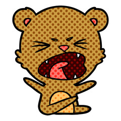 angry cartoon bear
