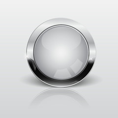 Button web glossy Whitemetallic