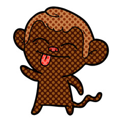 Obraz premium funny cartoon monkey