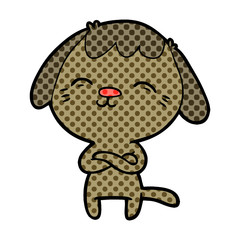 happy cartoon dog
