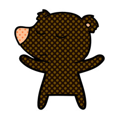 happy cartoon bear