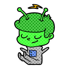 friendly cartoon spaceman