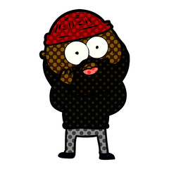 cartoon bearded man