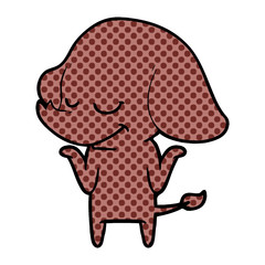 Fototapeta premium cartoon smiling elephant
