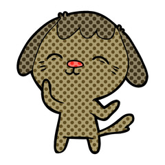 happy cartoon dog