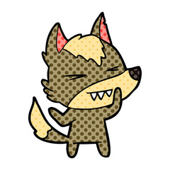 angry wolf cartoon