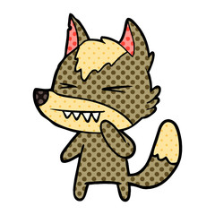 angry wolf cartoon