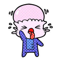 disgusted cartoon alien