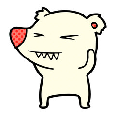 angry polar bear cartoon