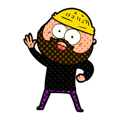 cartoon bearded man
