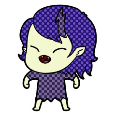 cartoon laughing vampire girl