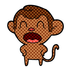 shouting cartoon monkey