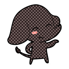 Obraz premium cute cartoon elephant