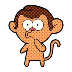 cartoon hooting monkey