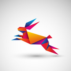królik origami wektor © Rzoog