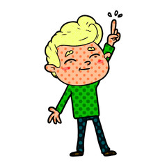 happy cartoon man