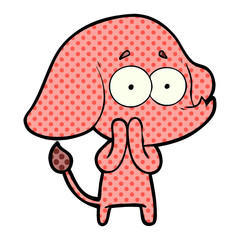 cartoon unsure elephant