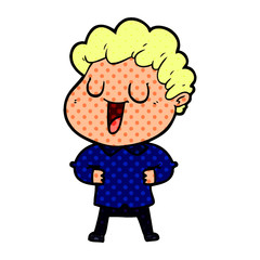 laughing cartoon man