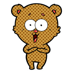 laughing teddy  bear cartoon