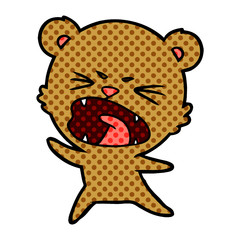 angry cartoon bear